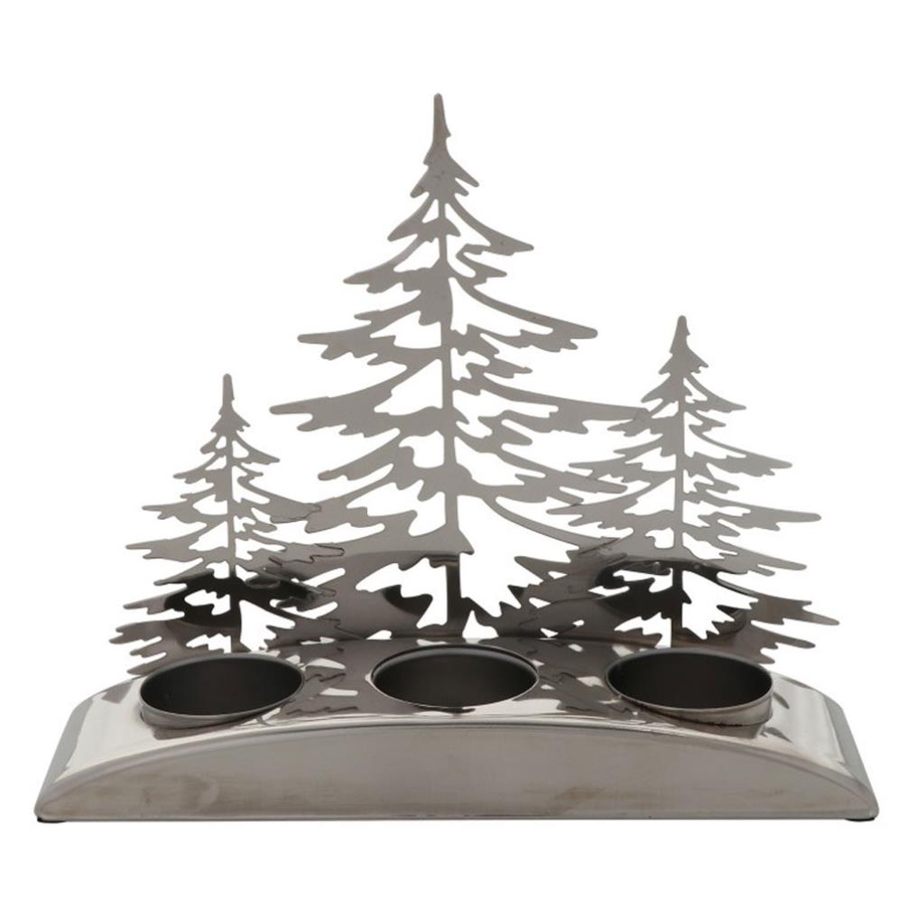 Yankee Candle Snowy Gatherings Silver Trees Tea Light Holder £17.99